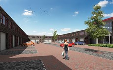 Ontwerpstudie impressie nieuwbouw bedrijfsverzamelgebouw Roosendaal