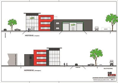 Ontwerpstudie impressie nieuwbouw kantoor Dordrecht