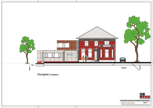 Ontwerpstudie impressie renovatie kantoor Waddinxveen